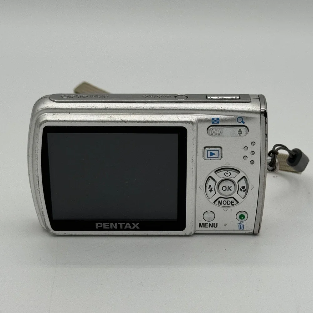 Pentax Optio M30 Digital Camera Silver 7.1MP 3x Optical Zoom Y2K Retro Pocket